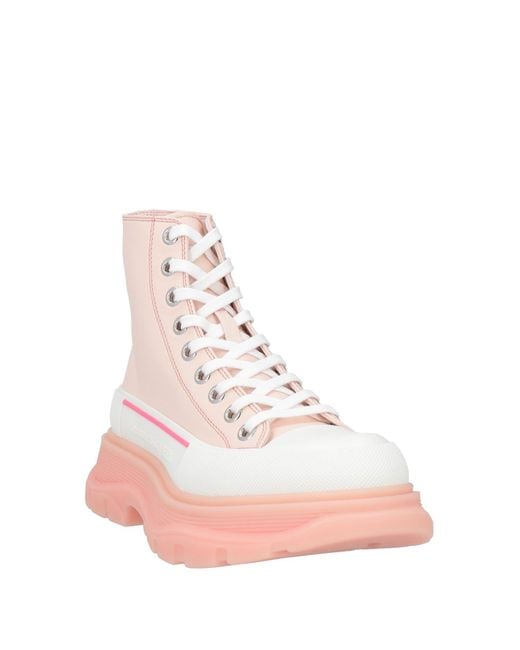 McQueen Pink Ankle Boots