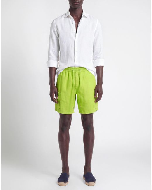 Vilebrequin Green Shorts & Bermuda Shorts Linen for men