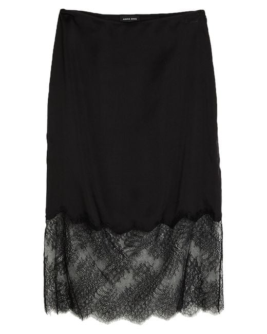 Anine Bing Black Midi Skirt