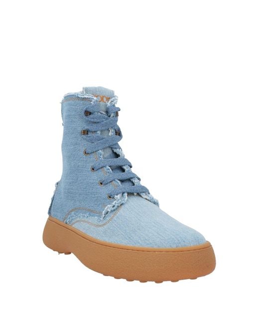 Tod's Blue Ankle Boots for men