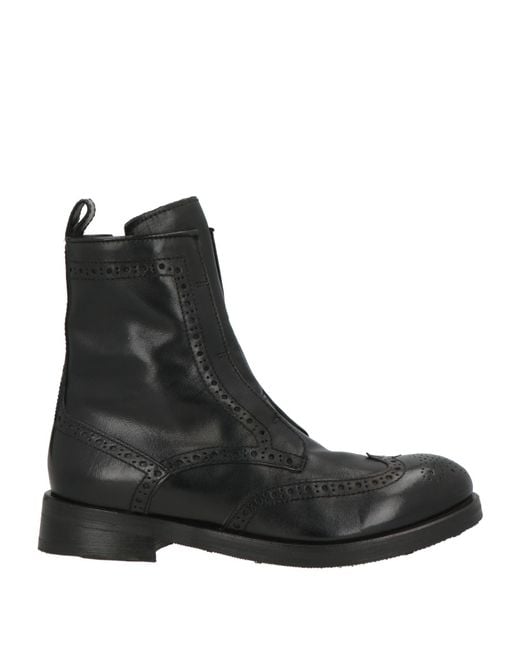 JP/DAVID Black Ankle Boots Leather