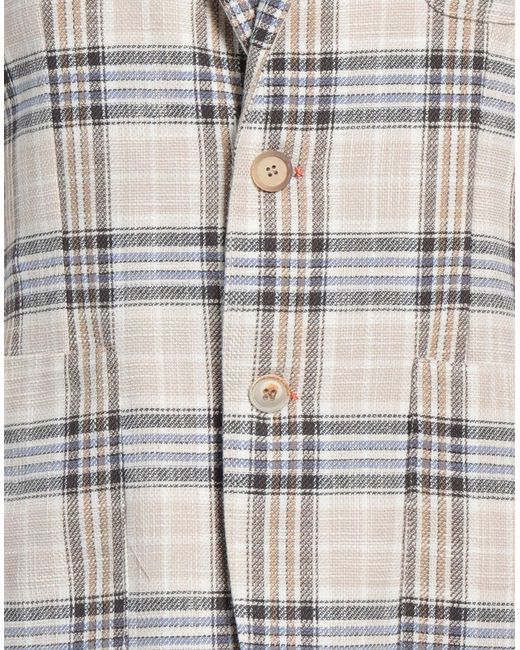 Bob White Cream Blazer Cotton, Polyester for men