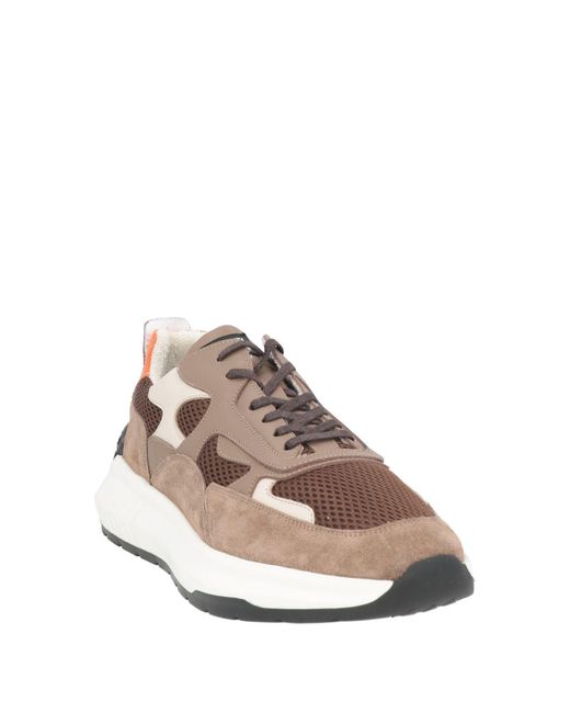 Cerruti 1881 Brown Sneakers Calfskin, Polyester for men