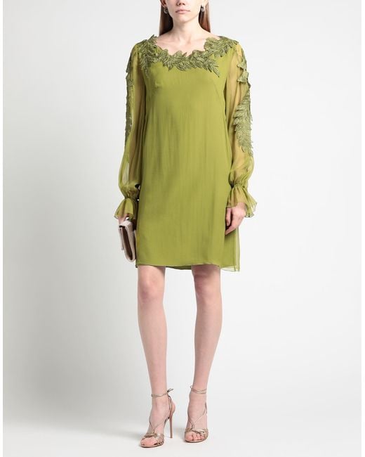 Alberta Ferretti Green Mini-Kleid