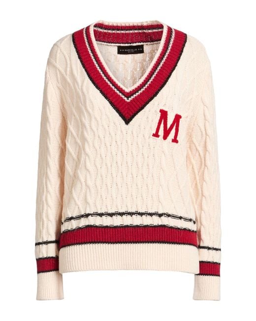 Marc Ellis Red Cream Sweater Acrylic, Viscose, Wool, Alpaca Wool