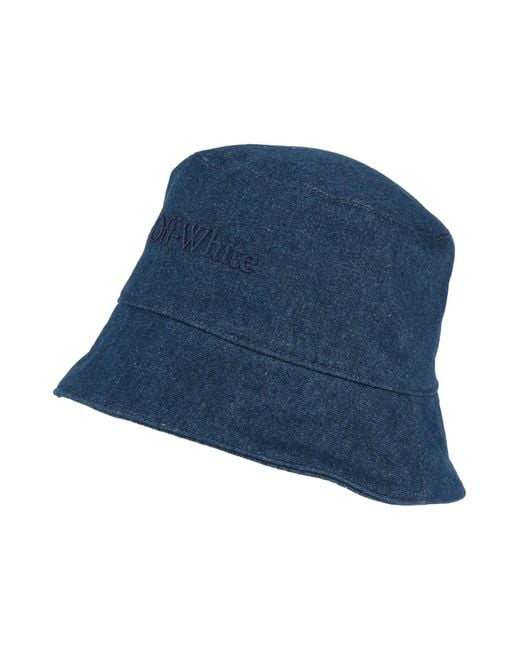 Off-White c/o Virgil Abloh Blue Hat Cotton for men