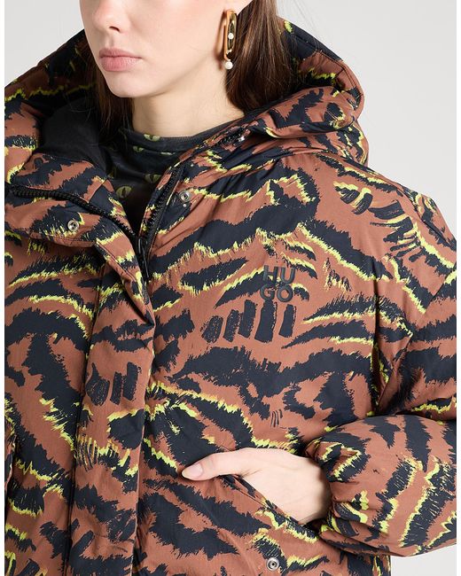 HUGO Brown Puffer Polyamide