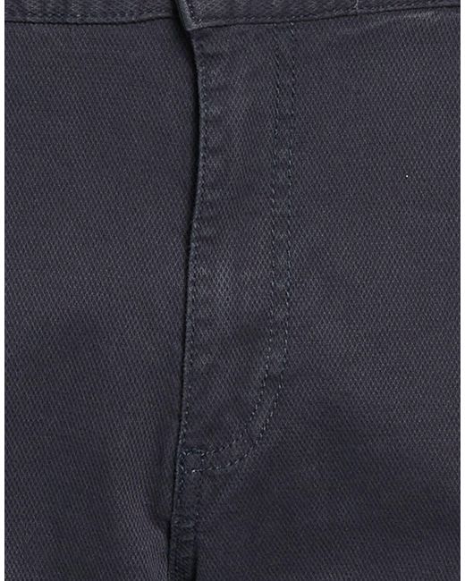 Fred Mello Blue Pants Cotton, Elastane for men