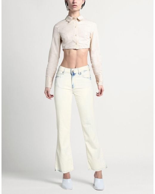 CIGALA'S White Jeans Cotton, Elastane