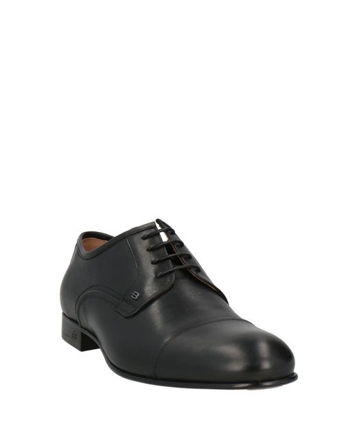 Baldinini Black Lace-Up Shoes Calfskin for men
