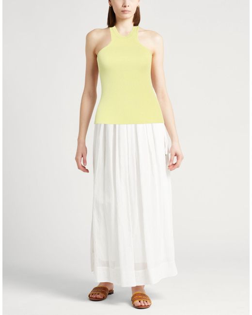 Erika Cavallini Semi Couture Yellow Tank Top Viscose, Polyamide