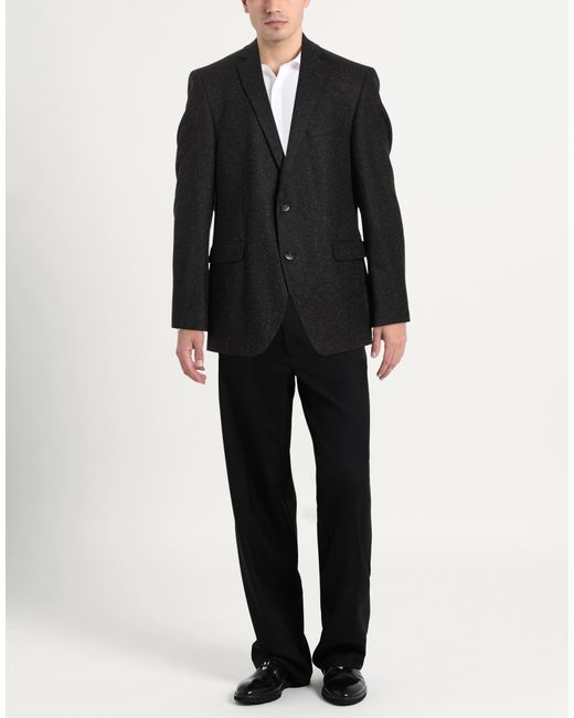 DIGEL Black Blazer Wool, Polyamide, Silk, Polyester, Elastane for men