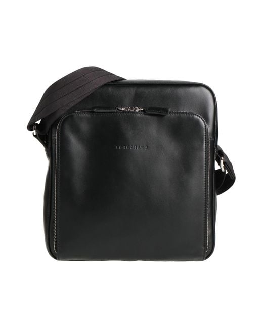 Longchamp Black Cross-Body Bag Cowhide for men