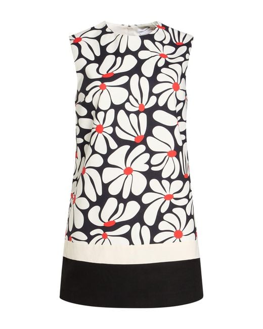 MSGM White Mini Dress Cotton, Elastane