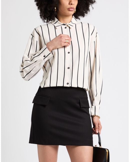 8pm White Midi Dress Viscose, Polyamide, Polyester, Elastane