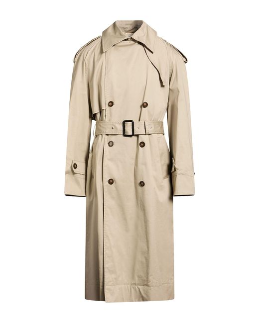 FEDERICO CINA Natural Overcoat & Trench Coat Cotton, Elastane for men