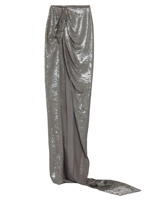 Mini-jupe Rick Owens en coloris Gray