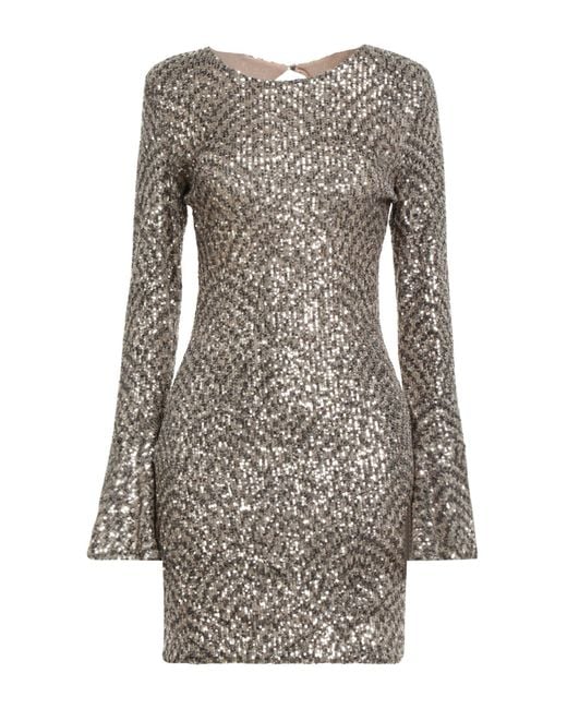 SILENCE LIMITED Gray Mini Dress Polyamide, Elastane