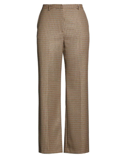 ALESSIA SANTI Natural Sand Pants Polyester, Viscose, Elastane, Metal Fiber