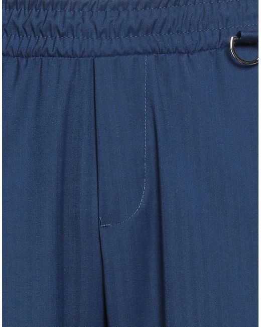 FAMILY FIRST Blue Pants Polyester, Viscose, Wool, Elastane for men