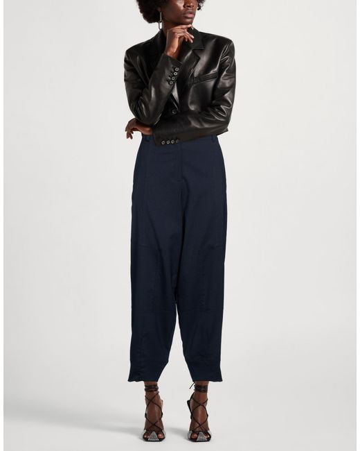 Pinko Blue Pants Polyester, Wool, Elastane