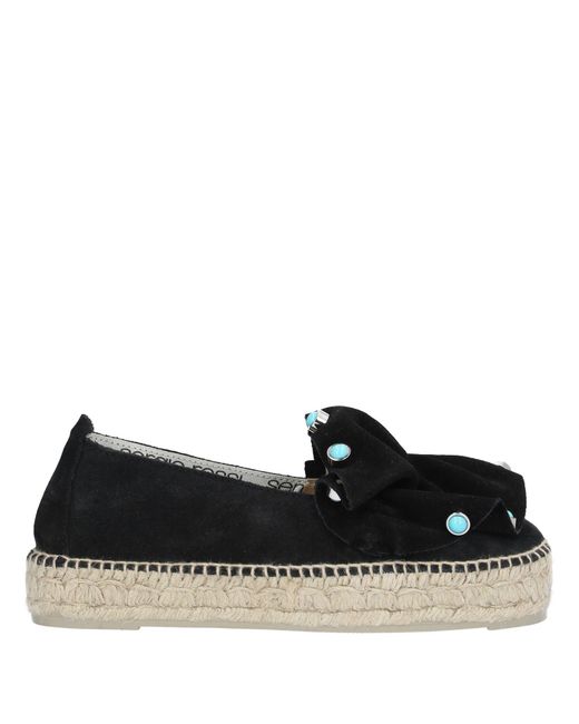 SERGIO ROSSI x MANEBÍ Black Espadrilles