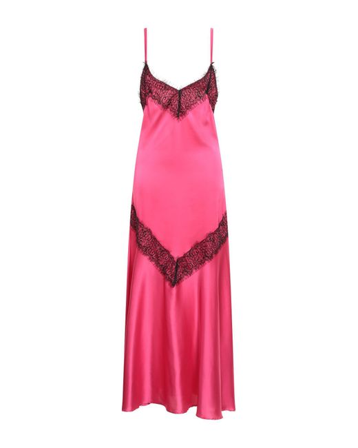 Gaelle Paris Pink Fuchsia Maxi Dress Polyester