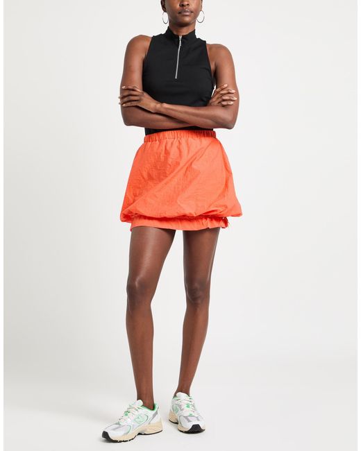Haveone Orange Mini Skirt Polyamide