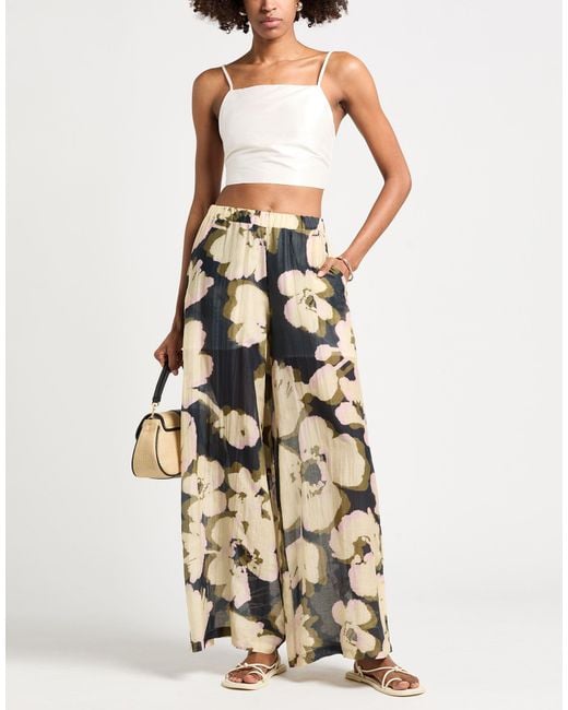 Roberto Collina Metallic Pants Cotton, Silk