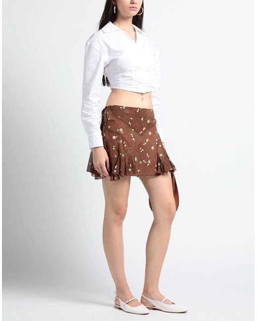KNWLS Brown Mini Skirt
