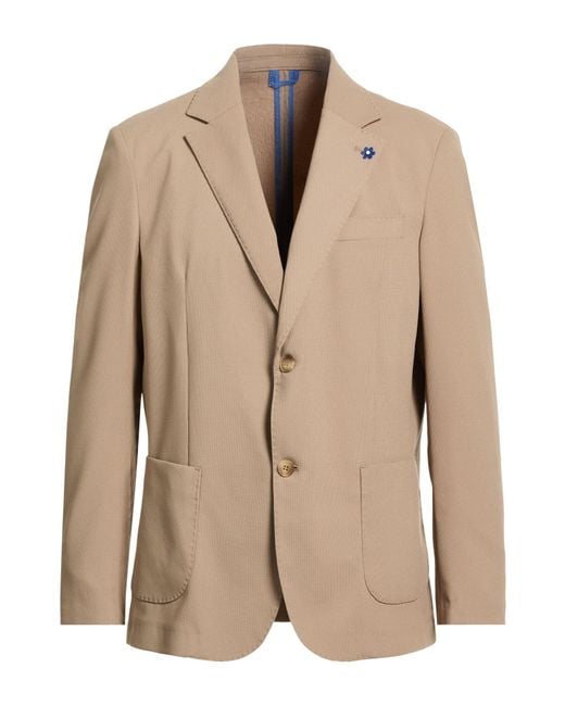 Massimo Rebecchi Natural Blazer Polyester, Viscose, Elastane for men
