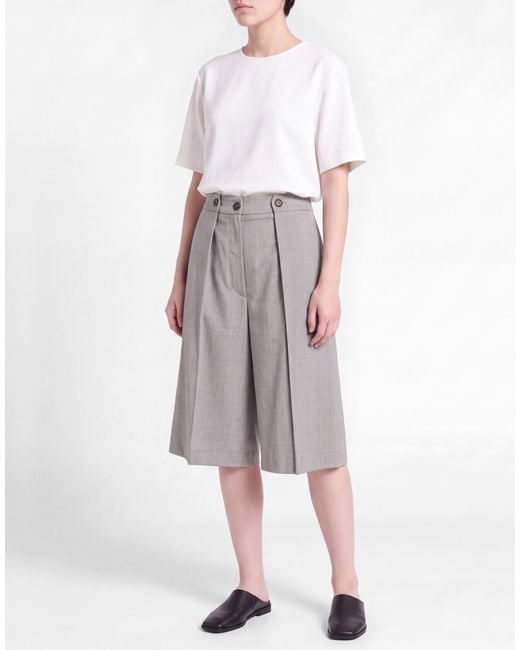 Liviana Conti Gray Shorts & Bermuda Shorts Virgin Wool, Elastane