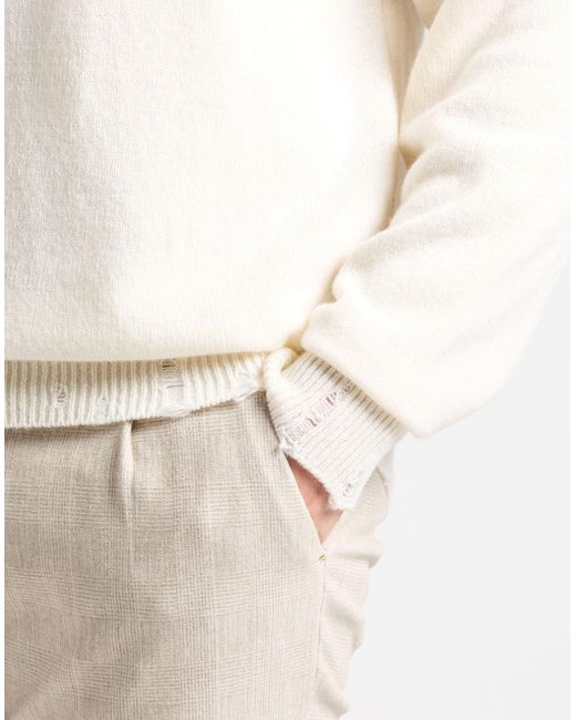 Amaranto White Turtleneck for men