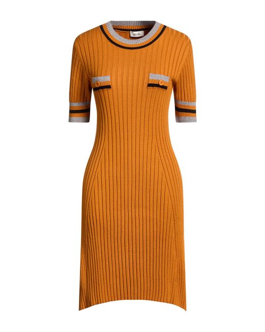 Dixie Orange Marigold Midi Dress Viscose, Polyester, Polyamide