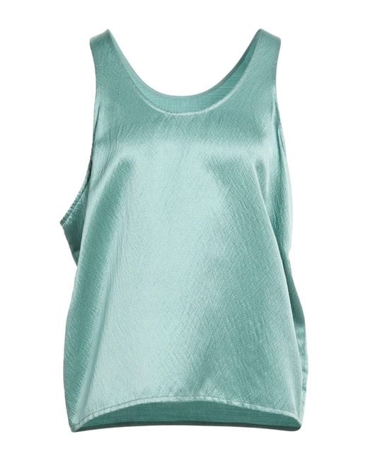 LE17SEPTEMBRE Blue Tank Top Wool, Silk