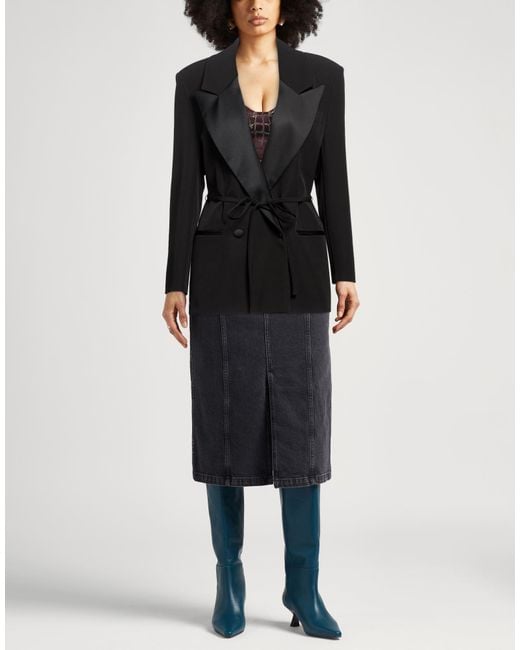 Manila Grace Black Blazer Polyester, Elastane