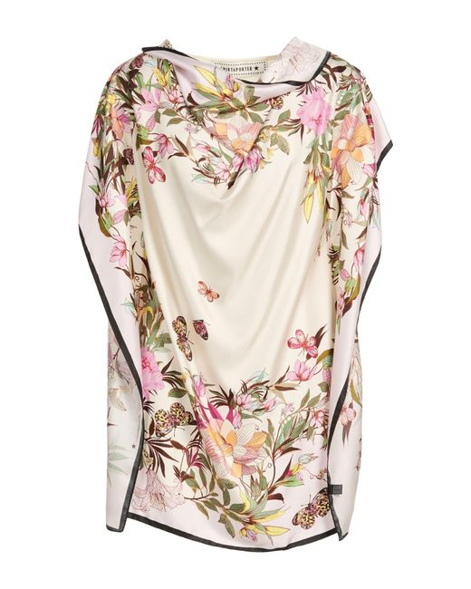 Shirtaporter Pink Top Silk, Cotton, Elastane