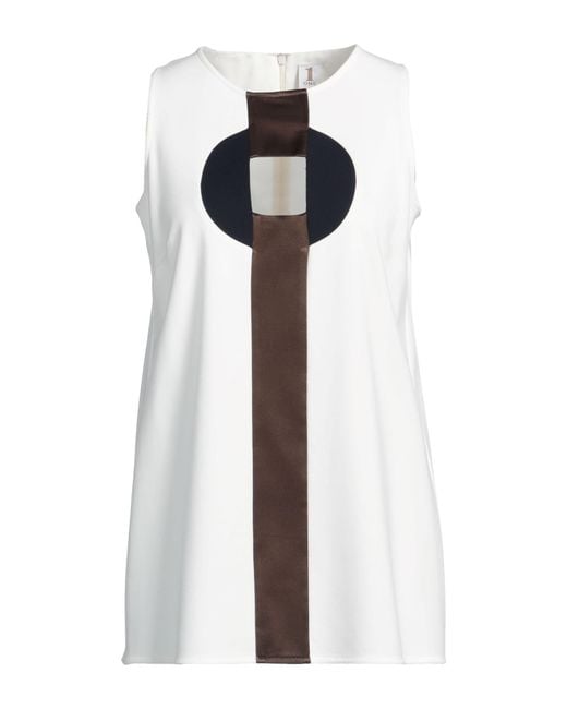 1 One White Top Viscose, Polyamide, Elastane
