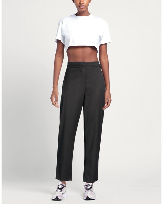 Berna Gray Pants Polyester, Viscose, Elastane
