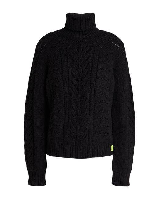 Elisabetta Franchi Black Turtleneck Acrylic, Alpaca Wool, Polyamide, Polyester