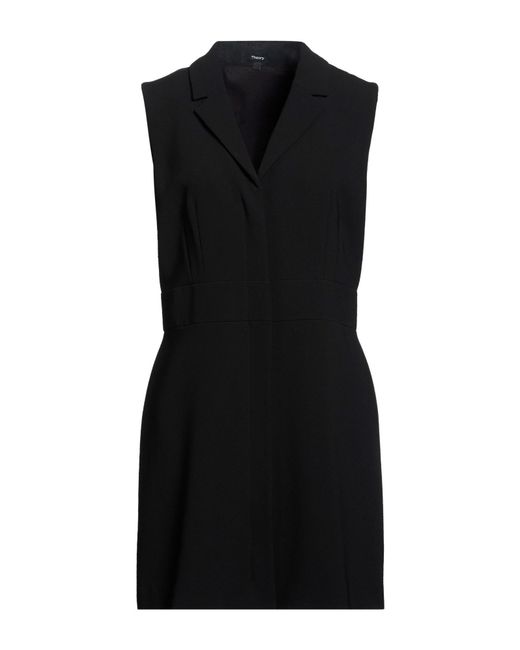 Theory Black Mini Dress Triacetate, Polyester