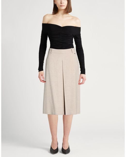 Herno Natural Midi Skirt Viscose, Polyester, Elastane