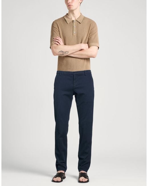 Dondup Blue Pants Modal, Cotton, Elastane for men