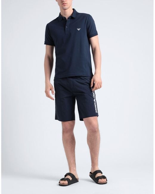 Emporio Armani Blue Polo Shirt for men