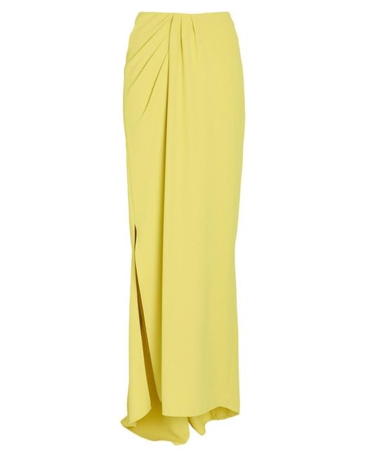 Elisabetta Franchi Yellow Lime Maxi Skirt Polyester