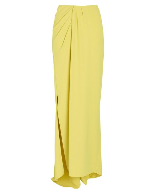 Elisabetta Franchi Yellow Lime Maxi Skirt Polyester