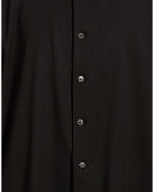 THELAND Black Shirt Virgin Wool, Polyester, Elastane for men