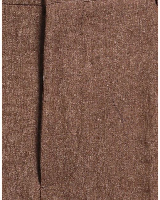 Brian Dales Brown Pants Linen for men