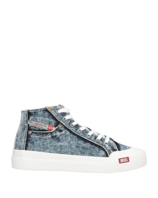 DIESEL Blue Sneakers Cotton for men