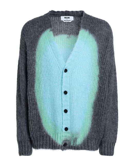 MSGM Blue Cardigan for men